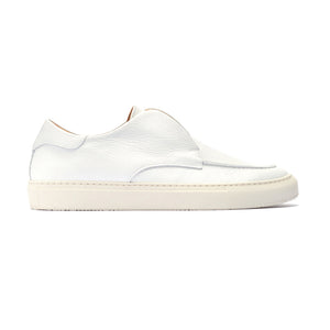 Men's White Pebbled Leather Pitti Sneaker