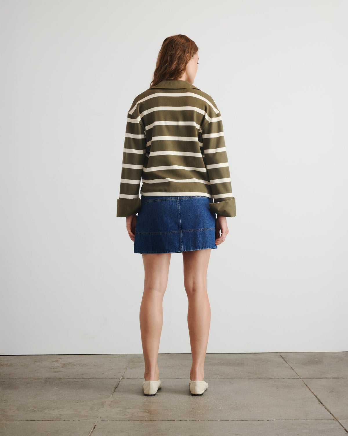 Short Hudie Skirt in Classic Indigo Blue