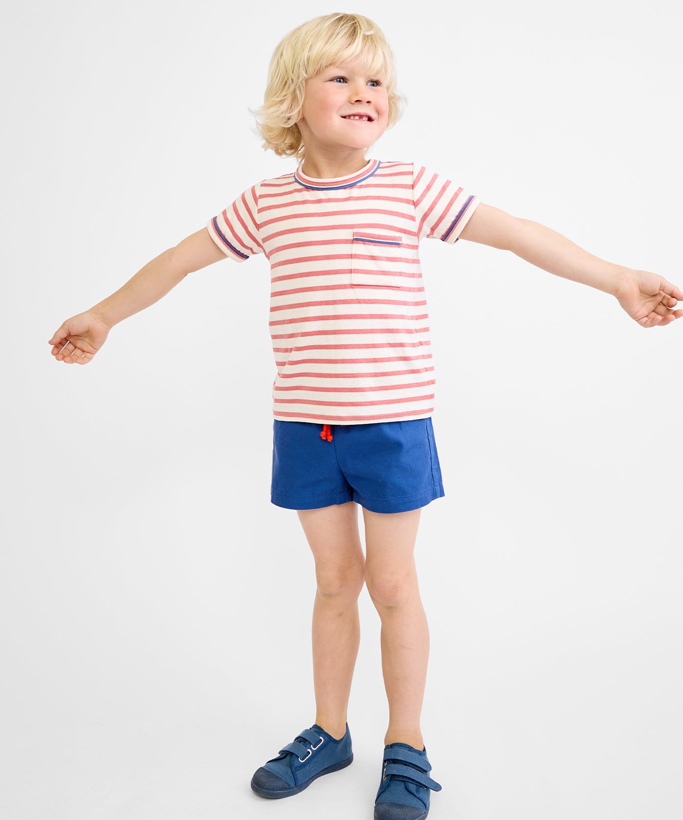 Willie T-Shirt in Nautical Red Stripe
