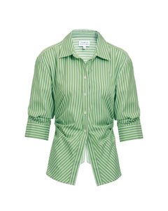 Winslet Top in Asparagus & Optic White