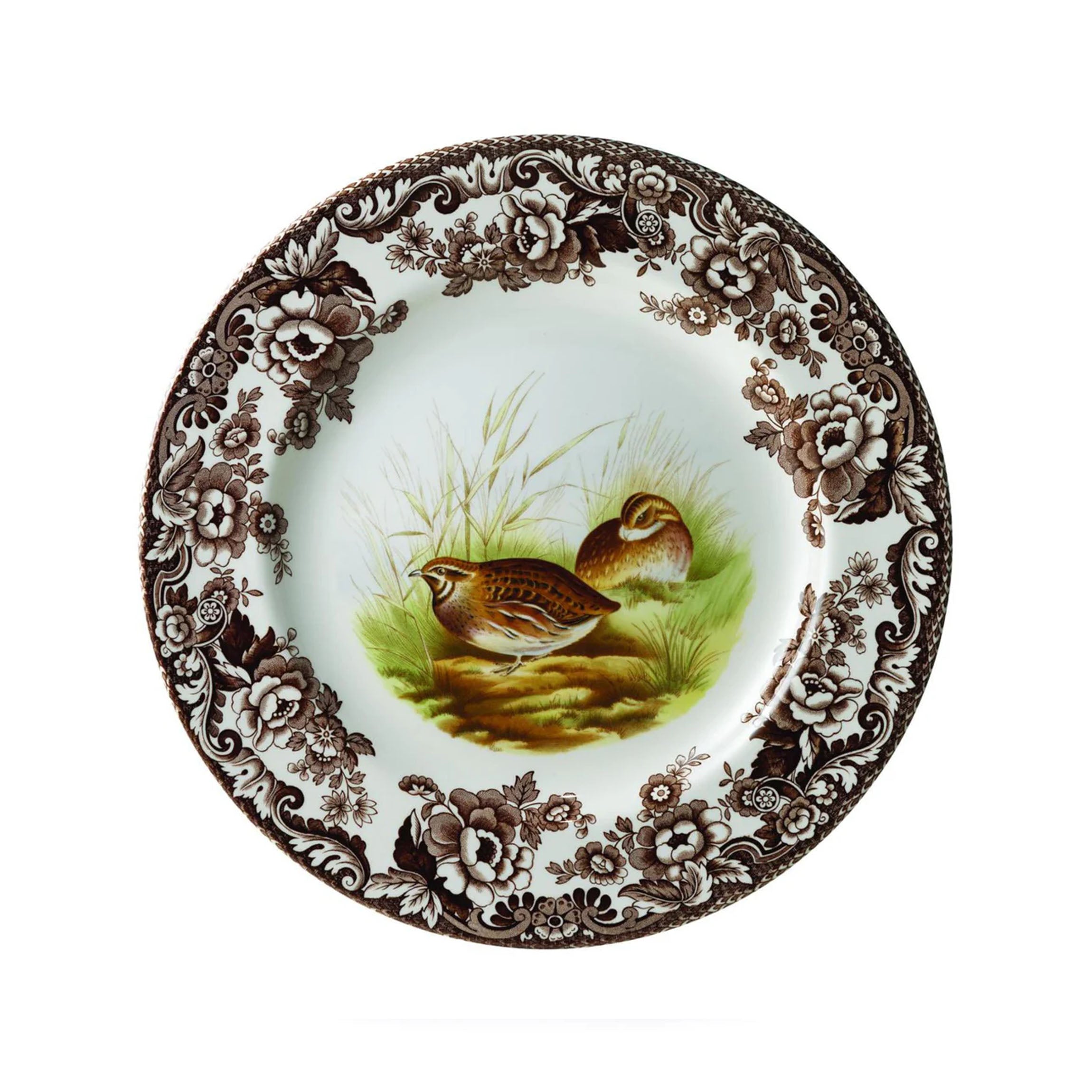 Woodland Salad Plate with Quail