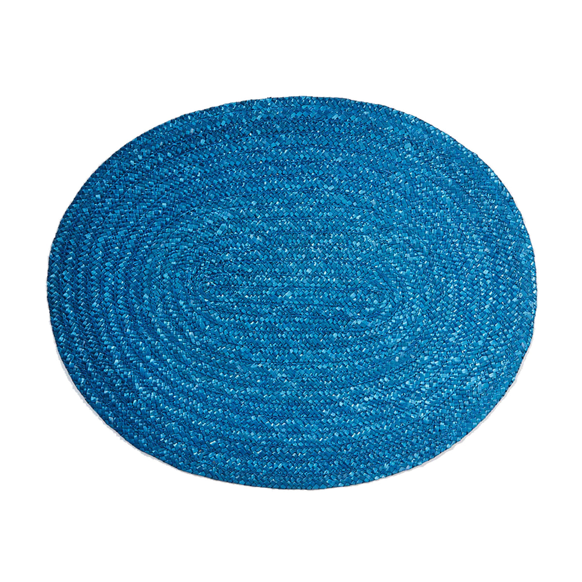 Woven Raffia Placemat in Blue