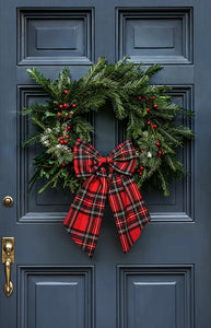 Wreath Bow in Imperial Tartan