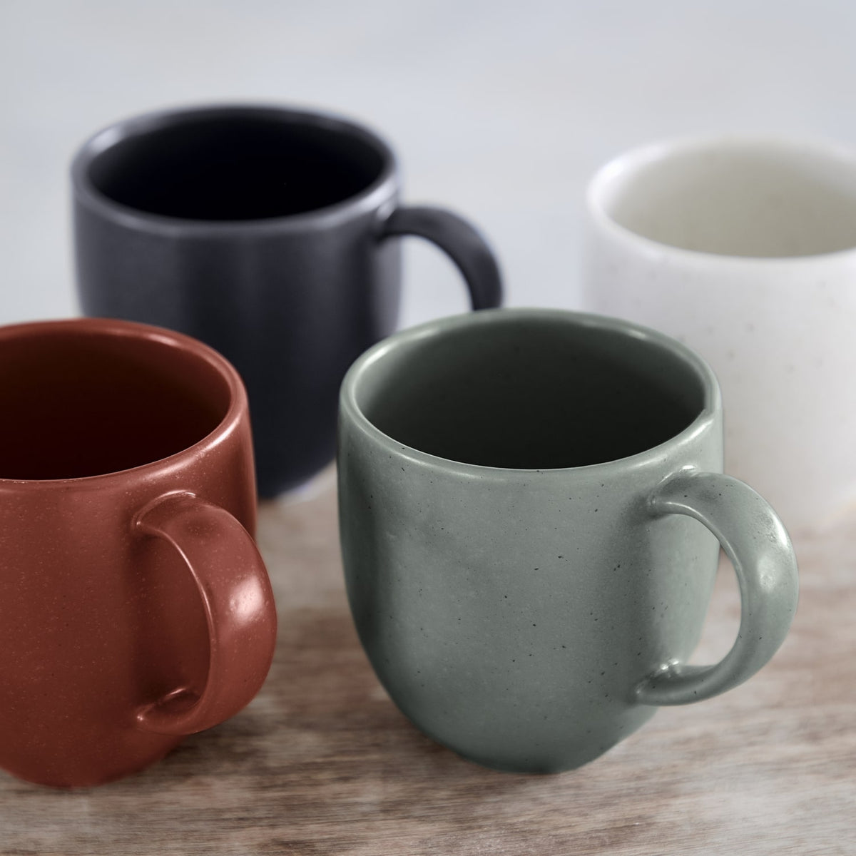 Pacifica Collection Mugs in Seed Grey, Set of 6