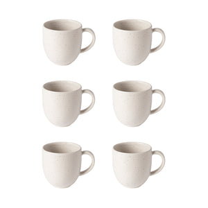 Pacifica Collection Mugs in Vanilla, Set of 6