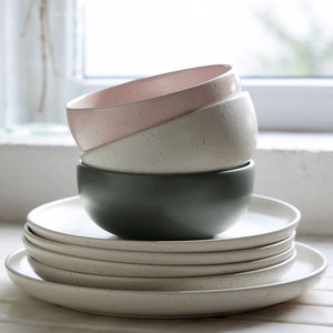 Pacifica Collection Cereal Bowls in Vanilla, Set of 6