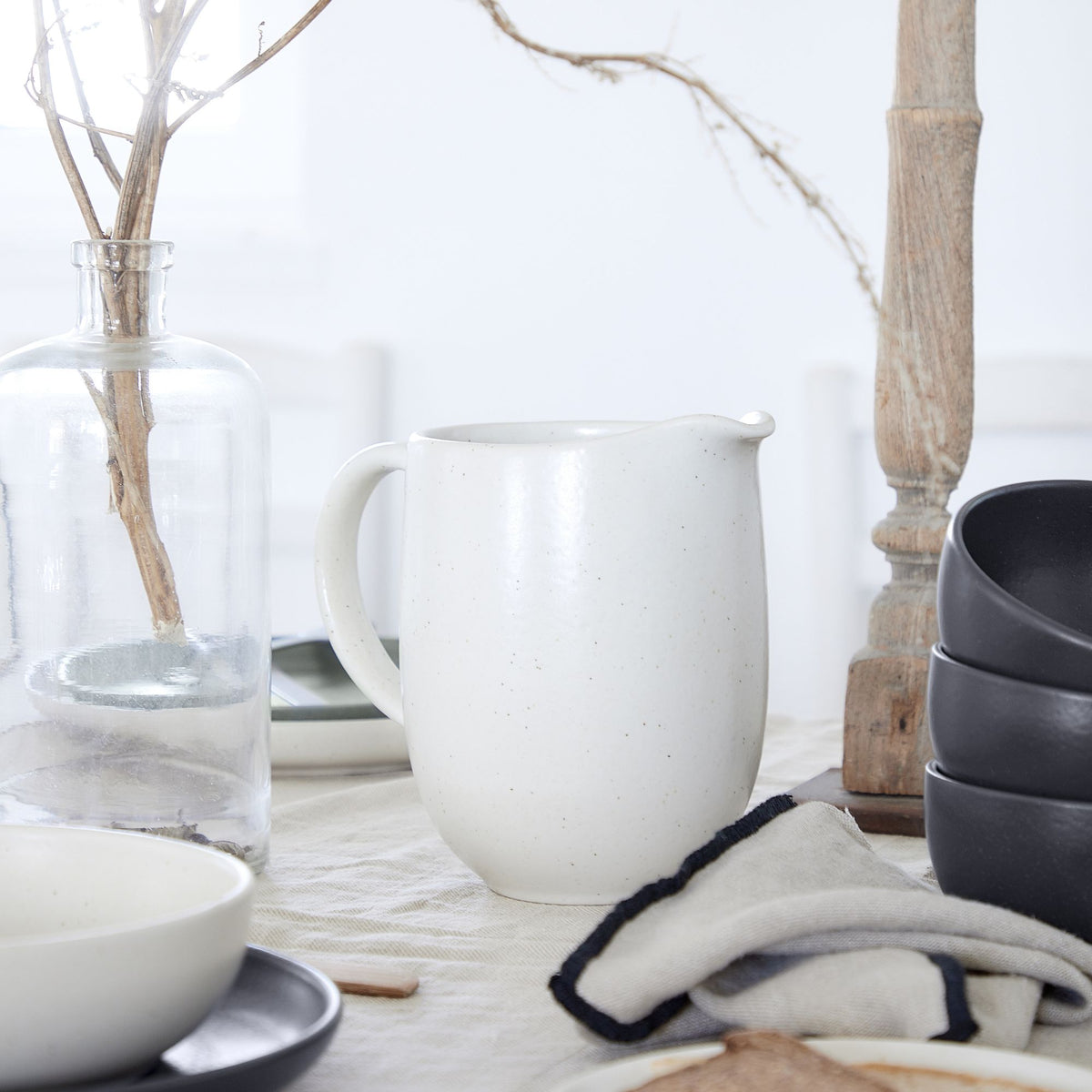 Pacifica Collection Pitcher 55 oz. in Vanilla