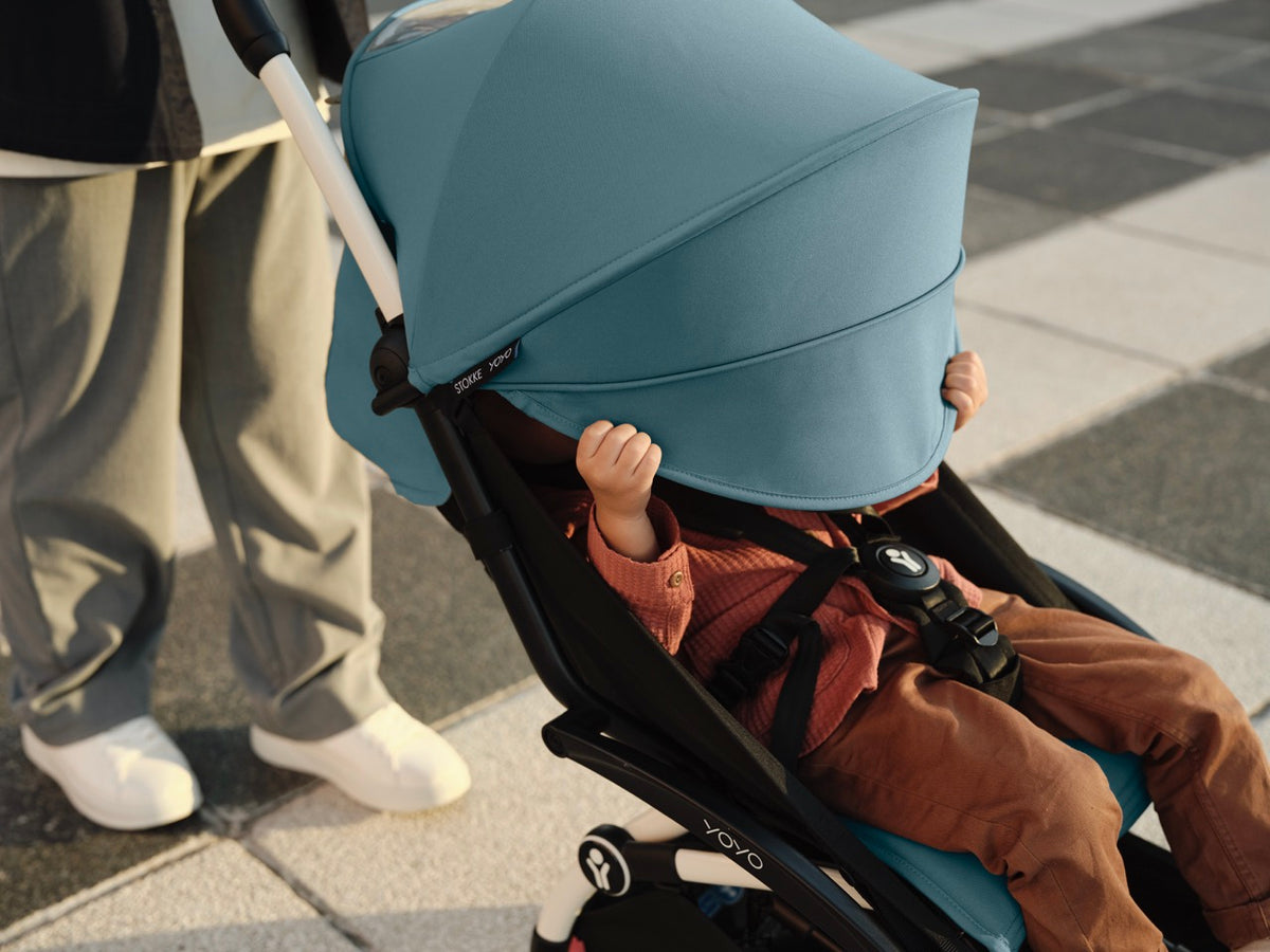 YOYO³ Stroller from 6 Months in Aqua on White
