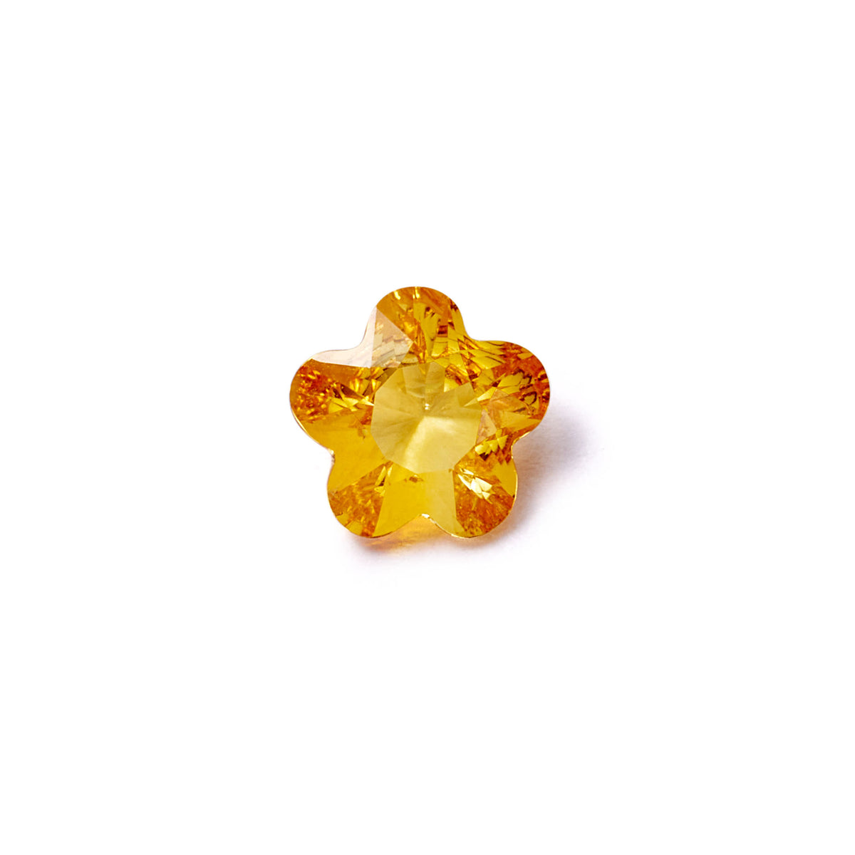 Yellow Sapphire Flower Charm