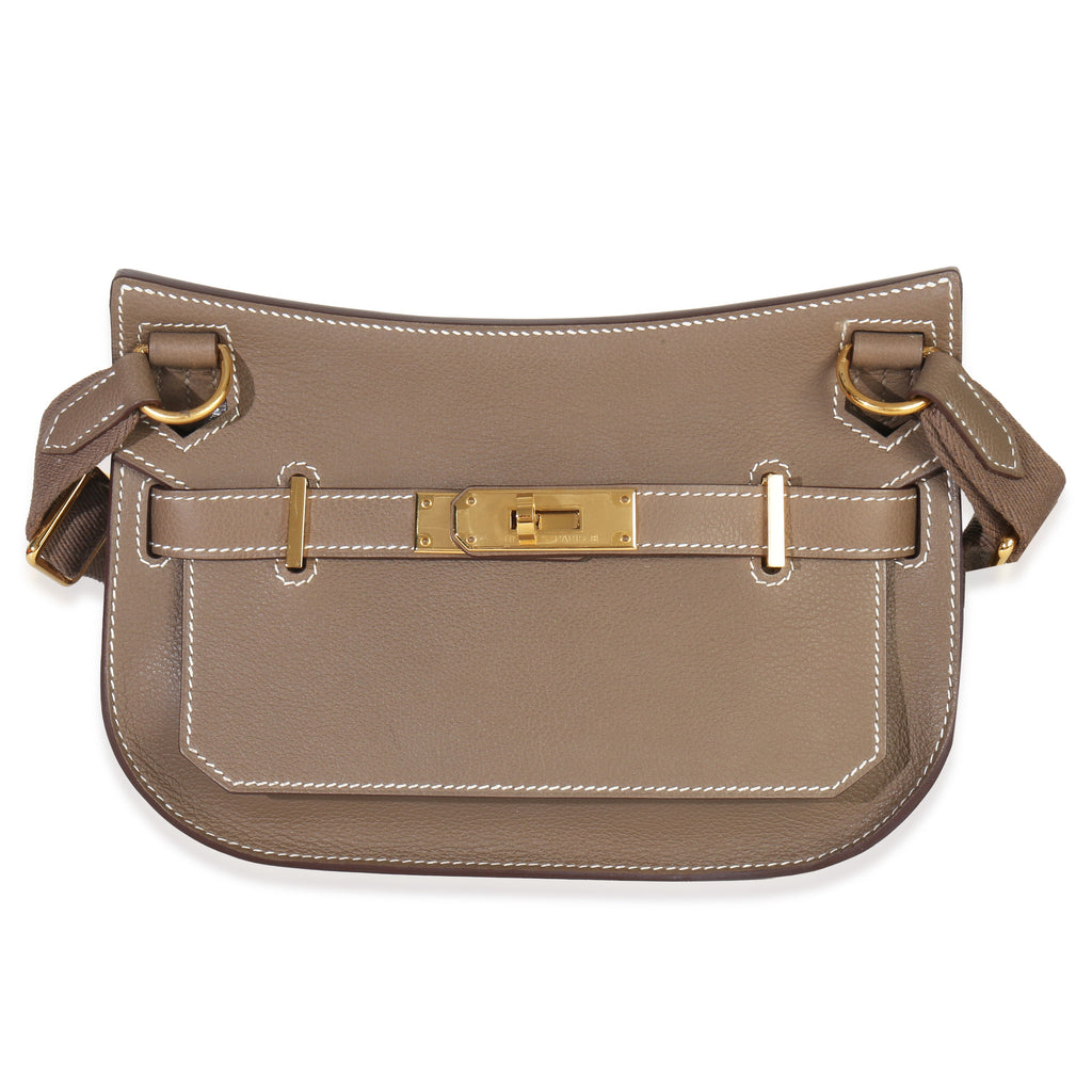 Hermès Etoupe Evercolor Mini Jypsiere GHW Handbag sv