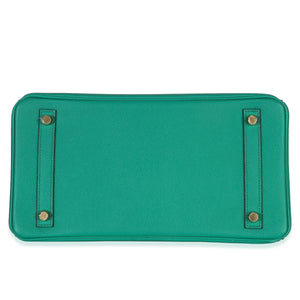 Hermès Vert Jade Epsom Birkin 30 GHW Handbag stamp