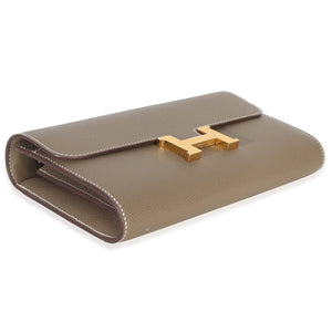 Hermès Etoupe Epsom Constance Wallet To Go GHW Handbag box