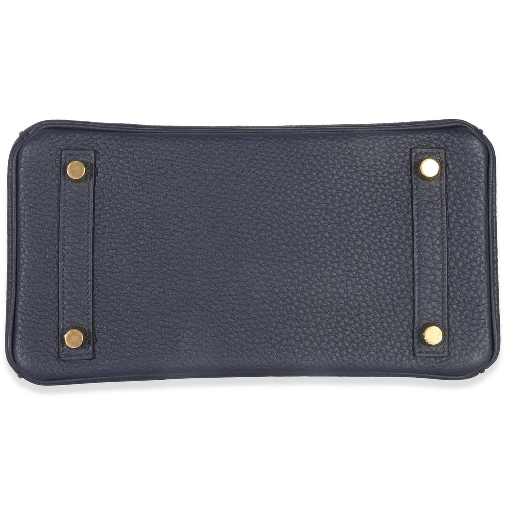 Hermès Bleu Nuit Togo Birkin 25 GHW Handbag stamp