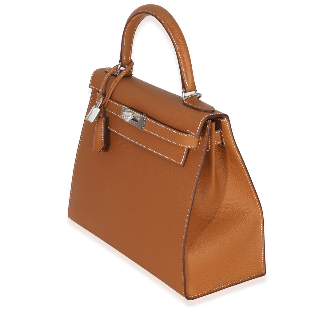Hermès Gold Epsom Sellier Kelly 28 PHW Handbag pv