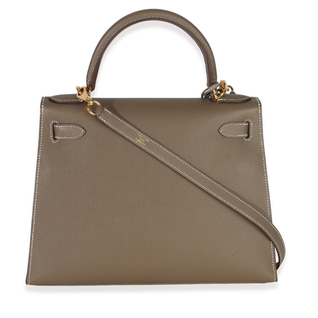 Hermès Etoupe Epsom Sellier Kelly 28 GHW Handbag stamp