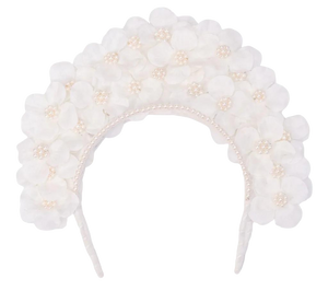 Embellished Flower Crown with Faux Pearl