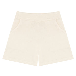 Women’s Cream Knit Shorts