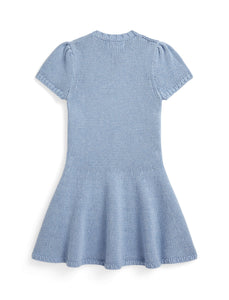 Short-Sleeve Flag Sweater Dress