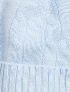Cashmere Cable Knit Baby Hat and Bootie Set