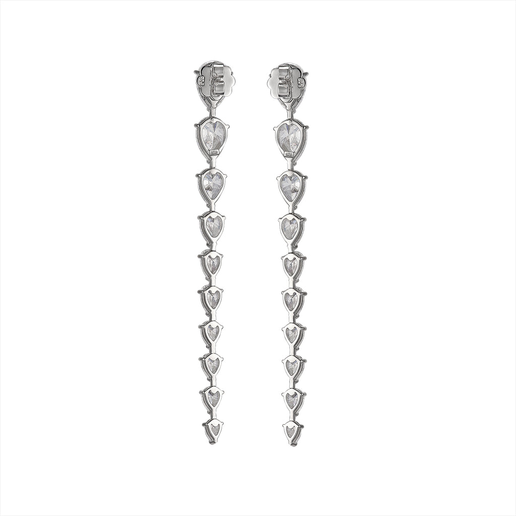 Diamond Nova Earrings. White Gold