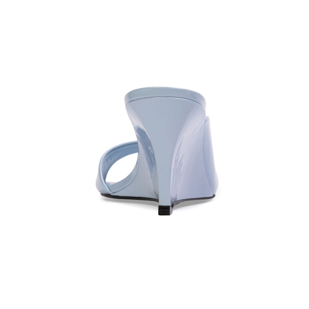 Arisha 70 Mule in Sky Blue Patent Leather