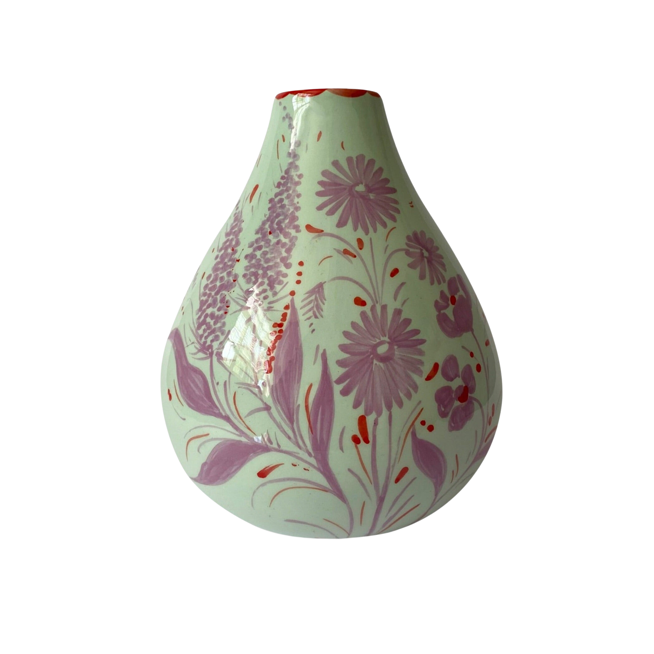 Drop it Like it's Hot Vase in Lilac & Mint Floral