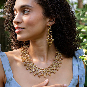 Jasmine Cascade Earrings in Pearl