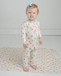 Balloon Bamboo Pajama Romper for Toddlers, Birthday PJs, BDAY Pajamas