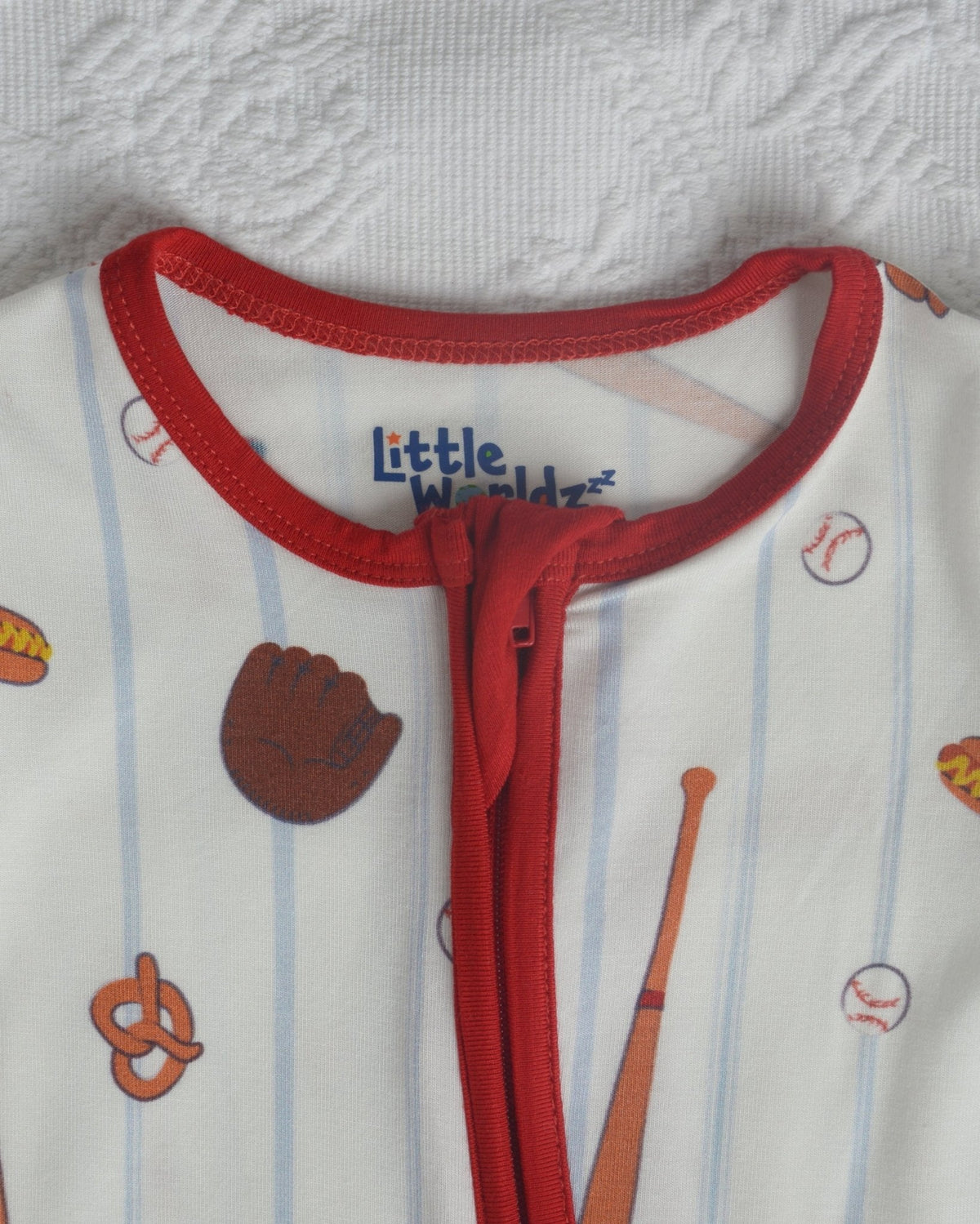 Baseball Bamboo Onesie, Sport Outfit for Babies, All Star PJs, Bamboo PJs