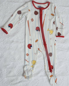 Baseball Bamboo Onesie, Sport Outfit for Babies, All Star PJs, Bamboo PJs