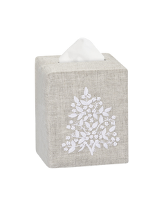 Jardin Classic Linen Boutique Tissue Box Cover in Six Colors