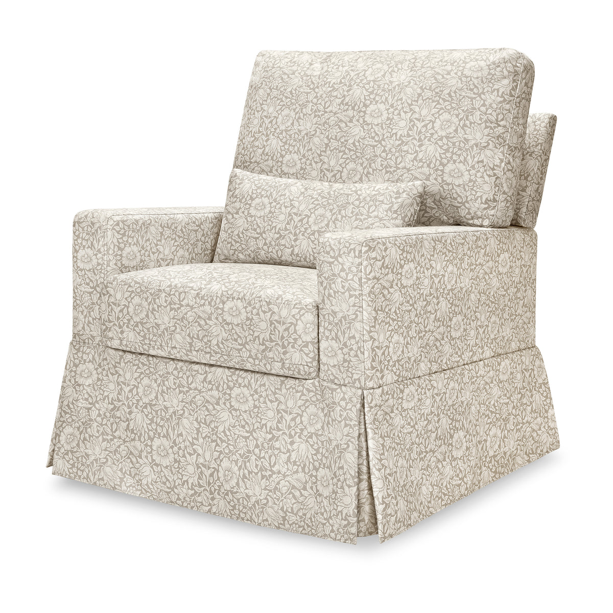 Morris & Co. x Namesake Crawford Pillowback Comfort Swivel Glider Mallow in Ash