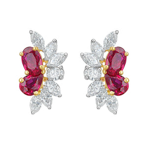 Belle Ruby Stud Earrings - Jewelry - RUCHI New York