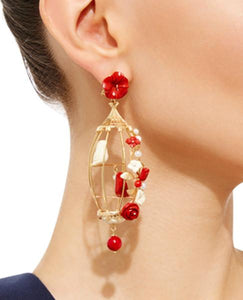 Lovebirds Earrings in Turquoise & Lapis
