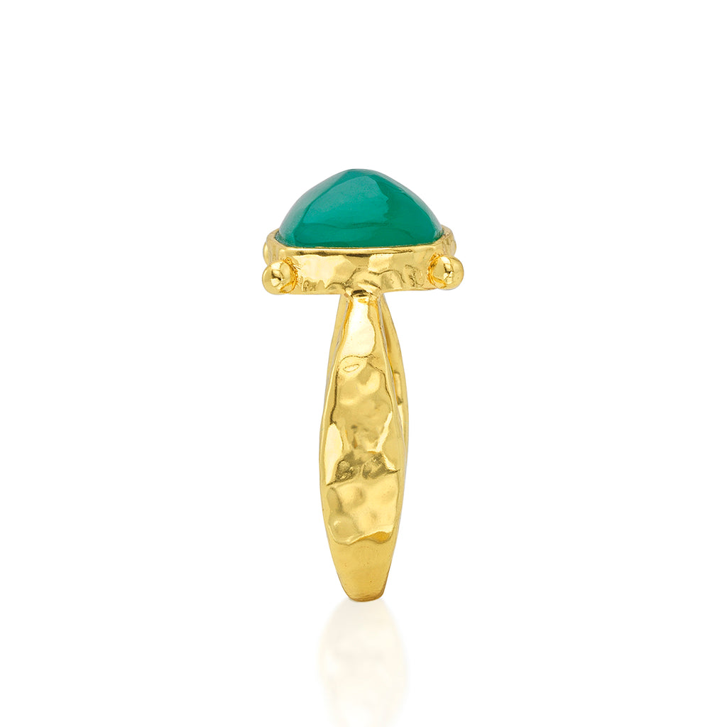 Mystic Eye Gem Ring in Green Onyx