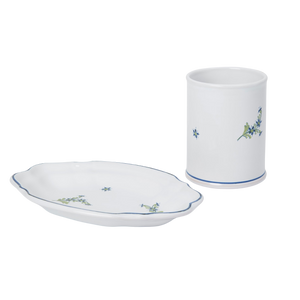 OTM Exclusive: Les Bleuets Tumbler & Vintage Petite Plate, Set of 2