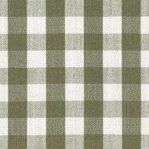Crawford Pillowback Comfort Swivel Glider in Moss Green Gingham