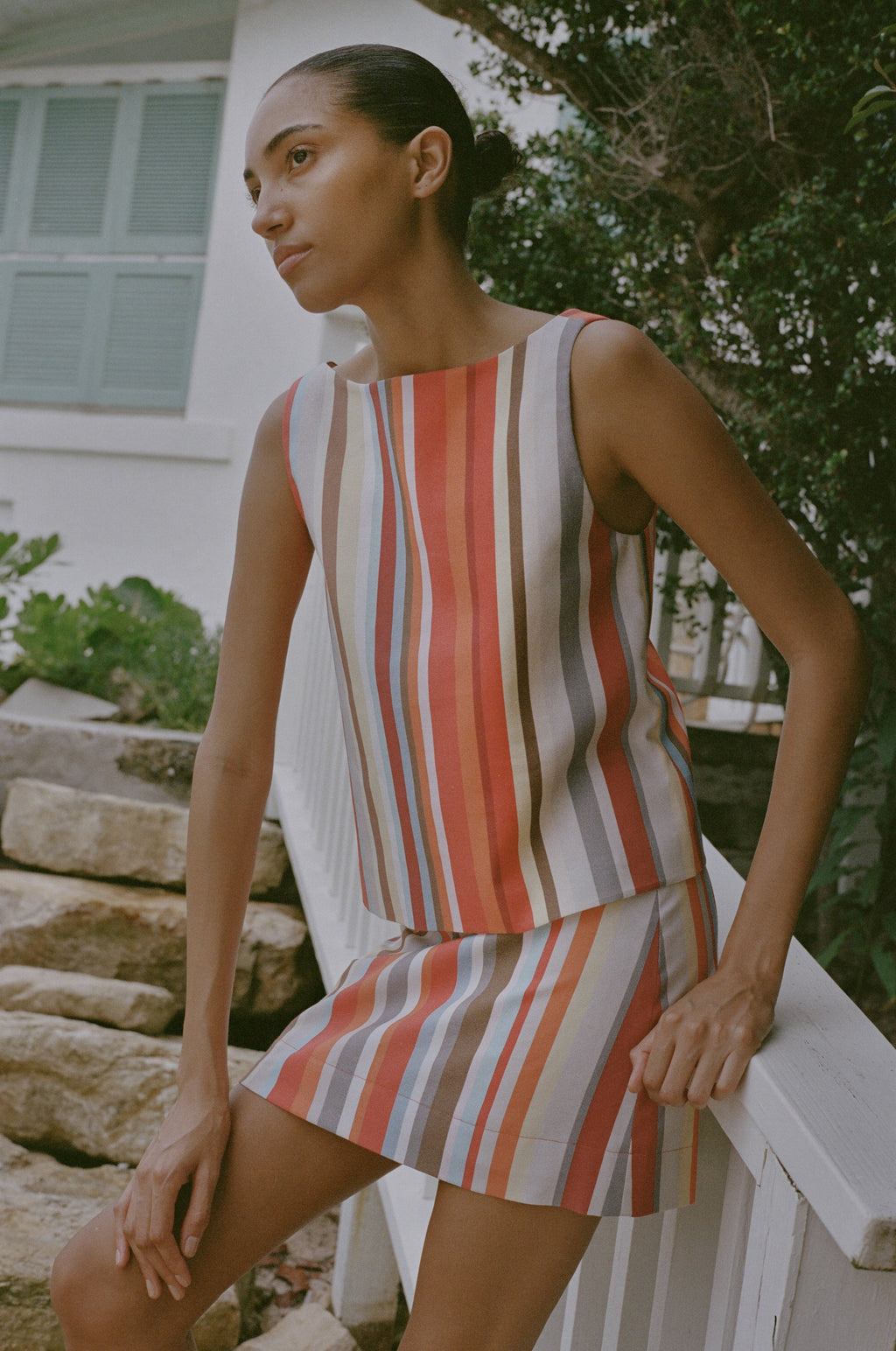 Mini Skirt in Vibrant Stripe