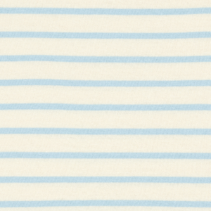 Unisex Cream And Powder Blue Stripe Shorts