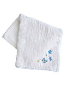 Butterfly Embroidered Shawl Blanket