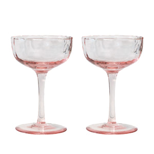 Puro Cocktail Coupe, Set of 2 in Blush