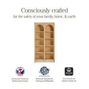 Eloise Assembled Bookcase in Honey