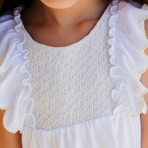Annie Girl Set in Yellow Stripes