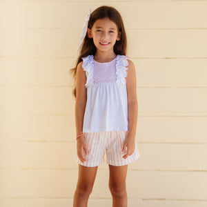 Annie Girl Set in Pink Stripes