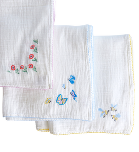 Embroidered Shawl Blanket Set