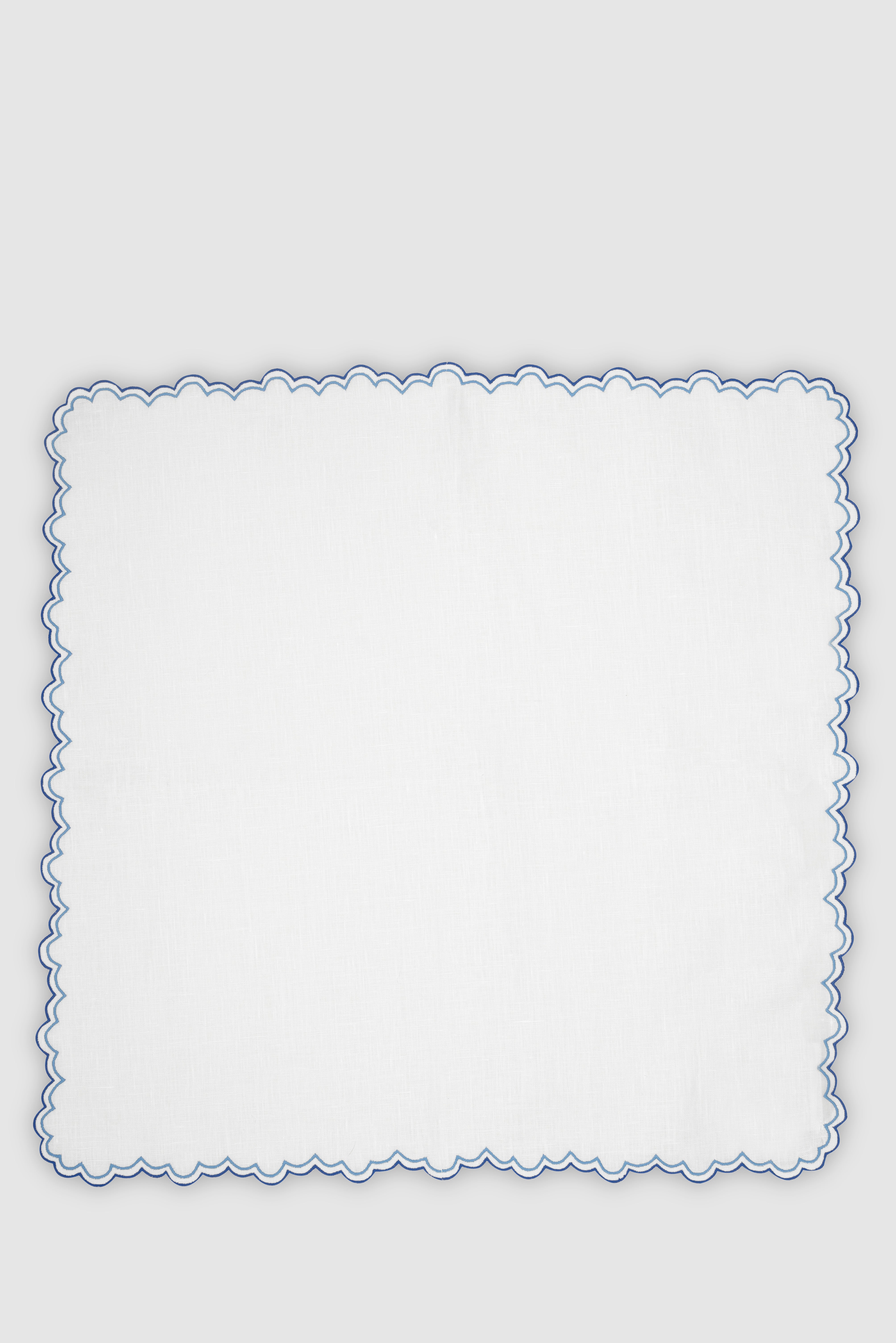 Escamas Linen Dinner Napkin in Blue
