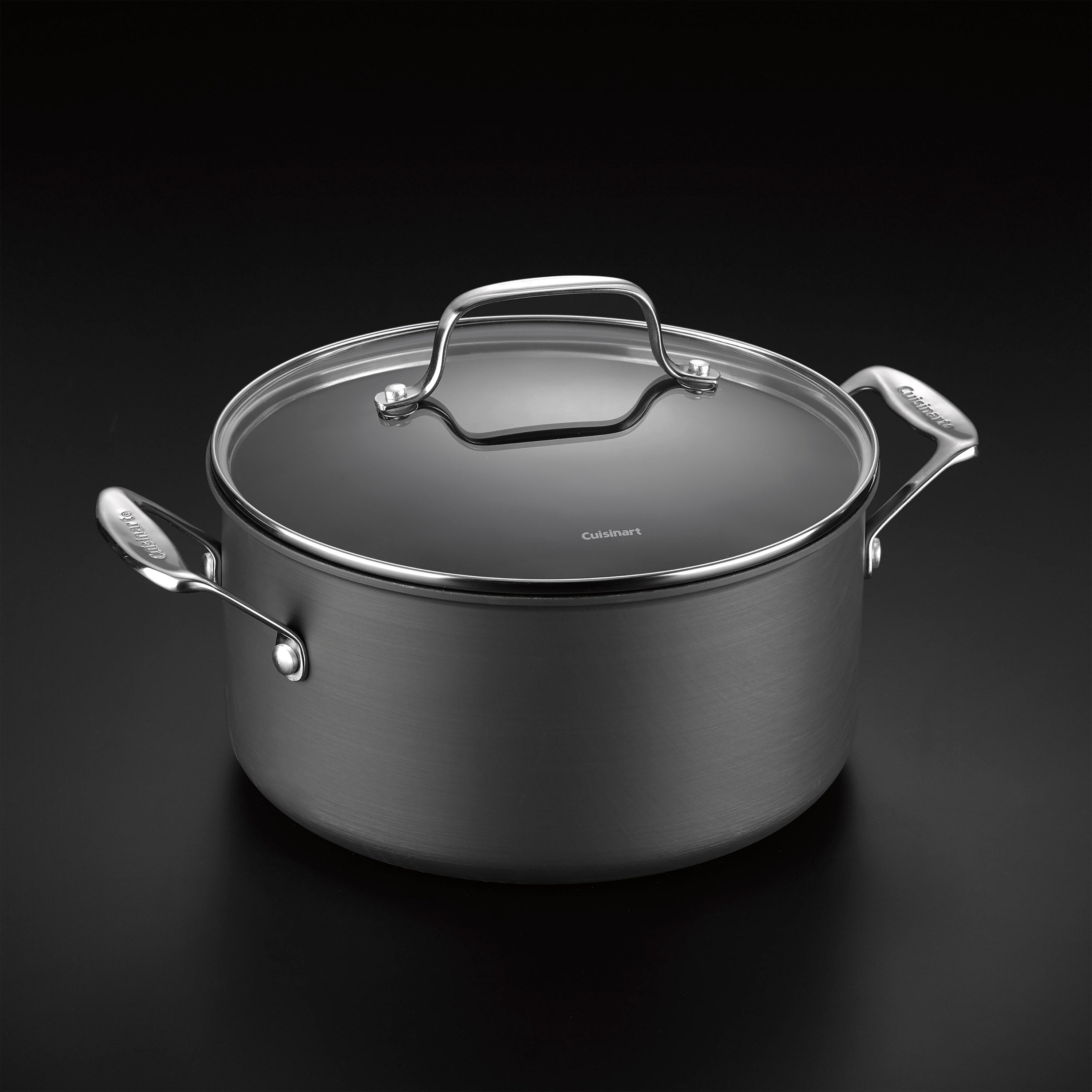 Chef's Classic® Nonstick Hard Anodized 6 Quart Stockpot in Black