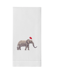 Santa Hat Elephant Hand Towel