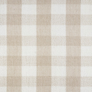Crawford Gliding Ottoman in Tan Gingham