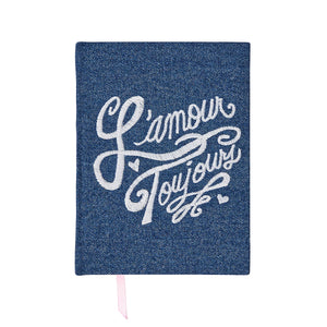 L'Amour Toujours 6" x 8" Journal in Denim